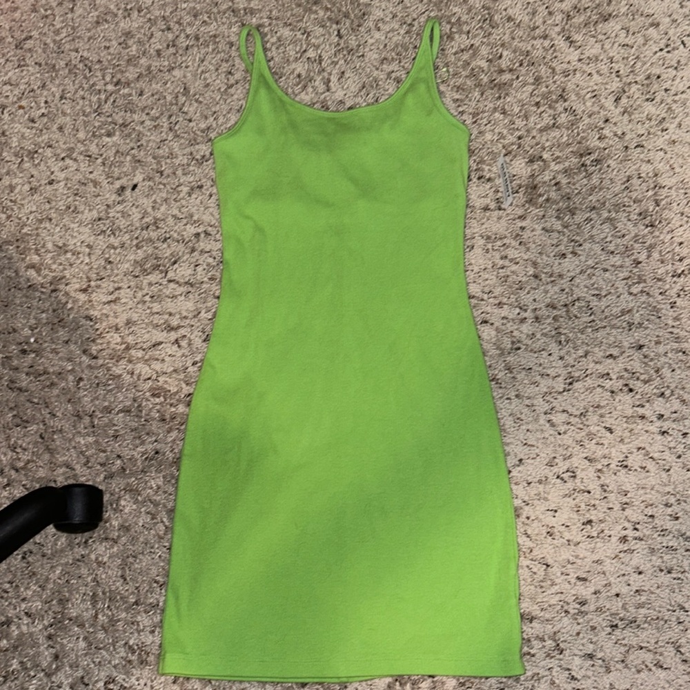 Green cami tank top dress NWT